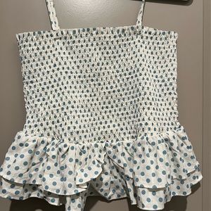 ⭐️3/$15 Girl Soul Shirred polka Dot top